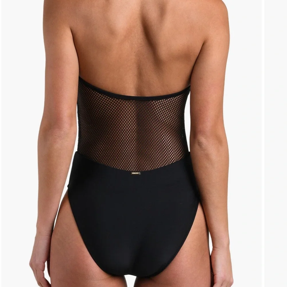 L'AGENCE Natalya Mesh One-Piece Swimsuit, SIZE MEDIUM